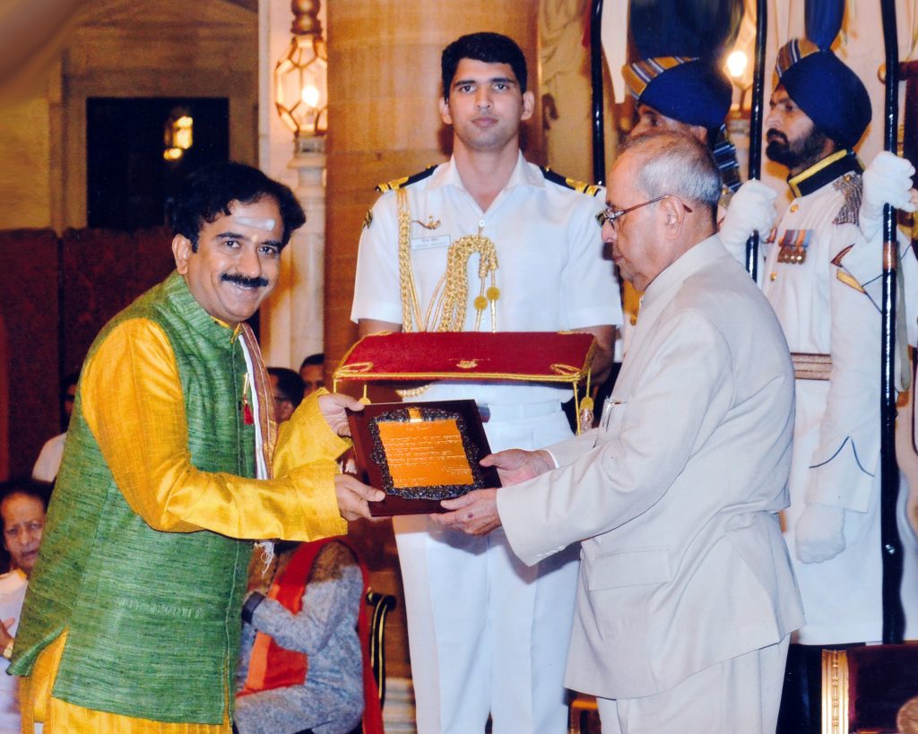 Sangeet Natak Akademi award from the President of India